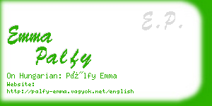 emma palfy business card